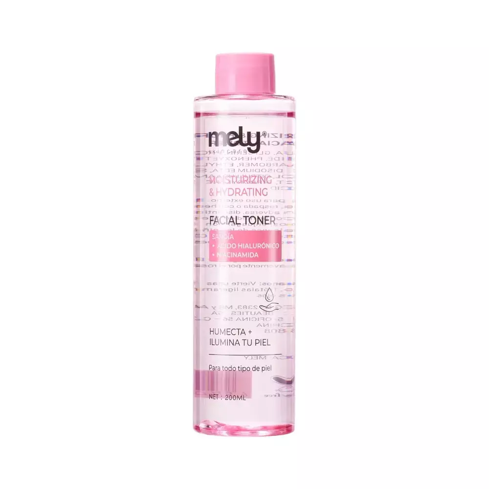 Tonico facial hidratante y humectante Mely 200ml rosa